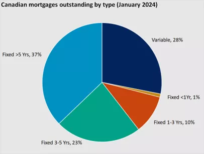  Canadian mortgages outstanding by type
